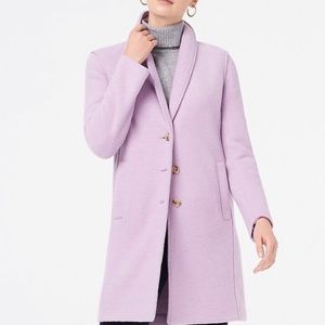 J. Crew Boiled Wool Topcoat Lilac color